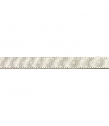 RUBAN A POIS CREME 1CM  - 1M