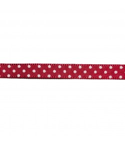 RUBAN A POIS BORDEAUX 1CM - 1 M