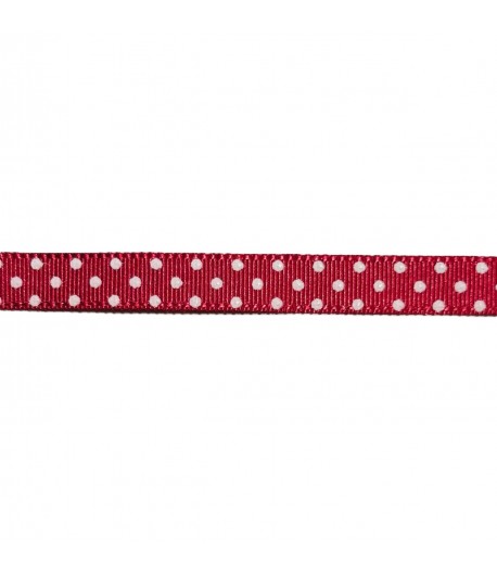 RUBAN A POIS BORDEAUX 1CM - 1 M