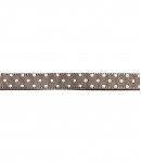 RUBAN A POIS TAUPE 1CM - 1 M