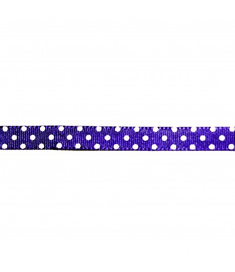 RUBAN A POIS VIOLET 1CM - 1M