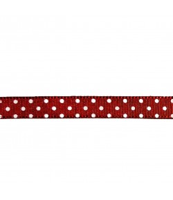 RUBAN A POIS BORDEAUX 1CM - 1M