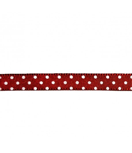 RUBAN A POIS BORDEAUX 1CM - 1M