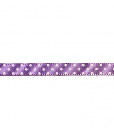 RUBAN A POIS MAUVE 1CM - 1 M