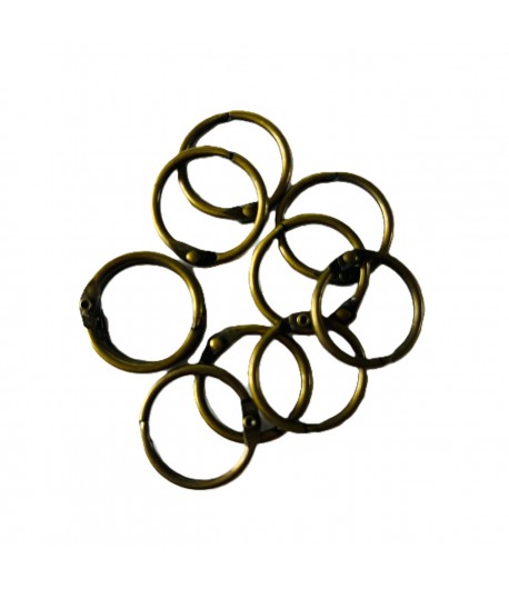 10 ANNEAUX BRONZE - 2.5 CM