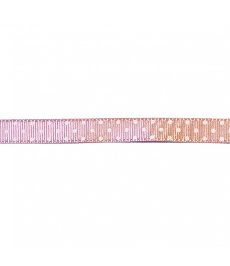 RUBAN A POIS ROSE PALE 1CM - 1M