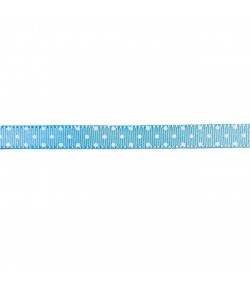 RUBAN A POIS BLEU CIEL 1CM - 1M