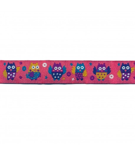 RUBAN CHOUETTE ROSE 1.5CM - 1 M