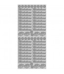 STICKERS FELICITATIONS ARGENT