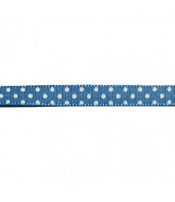 RUBAN A POIS BLEU 1CM - 1 M