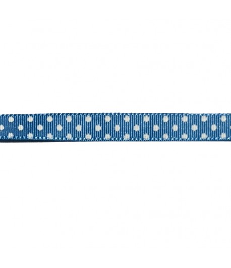 RUBAN A POIS BLEU 1CM - 1 M