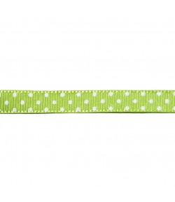 RUBAN A POIS VERT  POMME 1CM - 1 M
