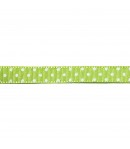RUBAN A POIS VERT  POMME 1CM - 1 M