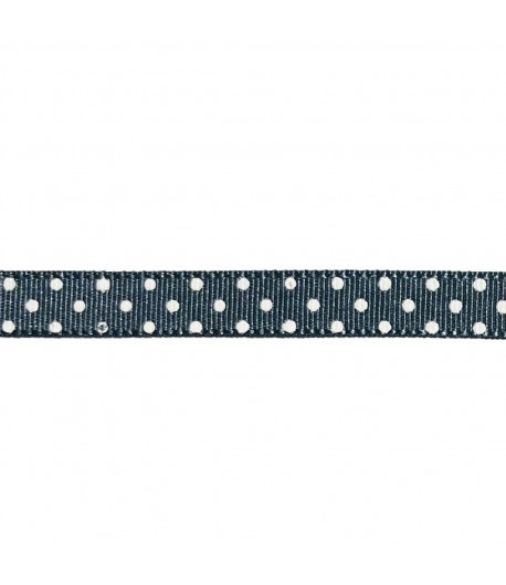 RUBAN A POIS ANTHRACITE 1CM - 1M