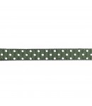 RUBAN A POIS VERT SAPIN 1CM - 1M