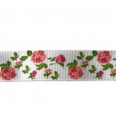 RUBAN BLANC ROSES 2CM X 1M