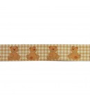 RUBAN CARREAUX OURSON 2CM - 1 M