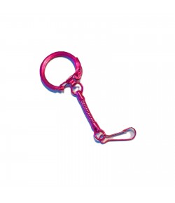 PORTE CLEF ET MOUSQUETON FUSCHIA