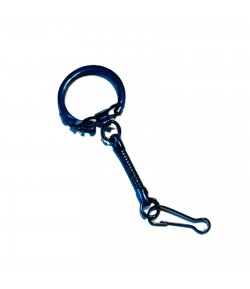 PORTE CLEF ET MOUSQUETON BLEU