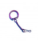 PORTE CLEF ET MOUSQUETON VIOLET