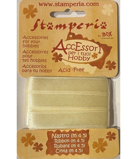 RUBAN SATIN IVOIRE 1.2CMX4.50M