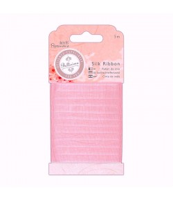 RUBAN DE SOIE ROSE BELLISIMA 1.3CMX5M