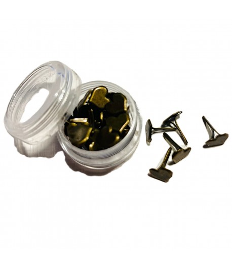 ATTACHES PARISIENNES COEURS BRONZE X 30