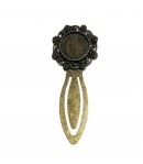 MARQUE PAGE FLEURS BRONZE 3X7.8CM
