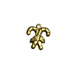 CHARM CANDY CANE OR 1X1.1CM