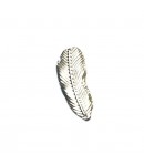 CHARM METAL ARGENT - PLUME 1.2X2.5CM