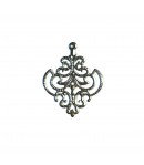 PENDENTIF AJOURE EN METAL - ARGENT 3X3.8CM