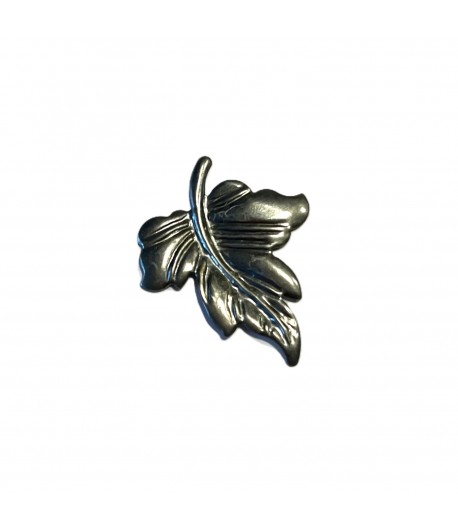 FEUILLE EN METAL ARGENT - 2.4X2.9CM