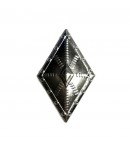 LOSANGE EN METAL FIN ARGENT - 4.2X6.8 CM