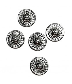 RONDS EN METAL FIN ARGENT X5 - 2CM