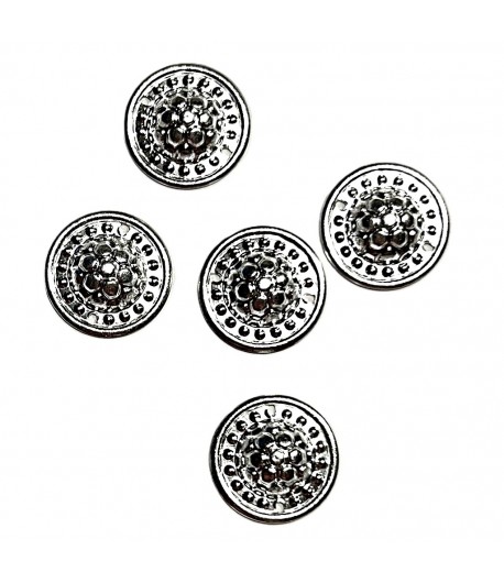 RONDS EN METAL FIN ARGENT X5 - 2CM