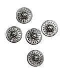 RONDS EN METAL FIN ARGENT X5 - 2CM