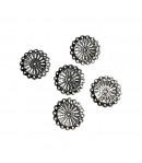 RONDS EN METAL AJOURE ARGENT ANTIQUE X5 - 2.5CM
