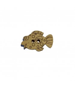 BOUTON POISSON EN BOIS 4X2.6CM