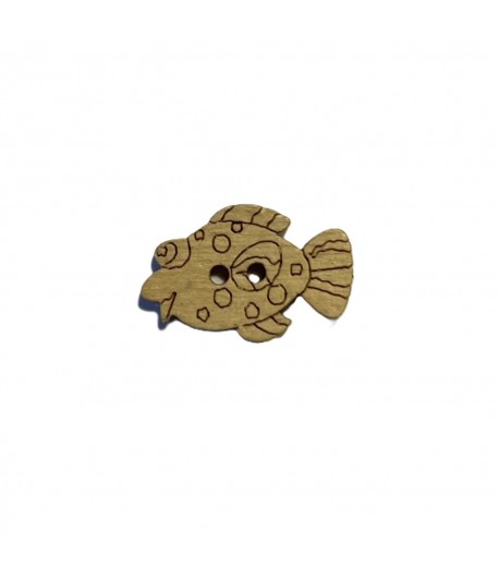 BOUTON POISSON EN BOIS 4X2.6CM
