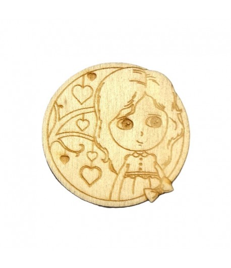 FORME EN BOIS ROND FILLETTE 4.9X0.2CM