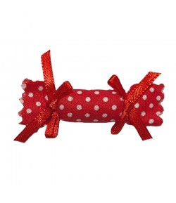 PAPILLOTTE EN TISSU ROUGE 5.4X1.5CM