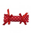 PAPILLOTTE EN TISSU ROUGE 5.4X1.5CM