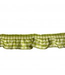 RUBAN VICHY VERT FRONCES 20MM 1M