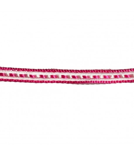 RUBAN BANDELETTE ROSE 0.5CM X 1M