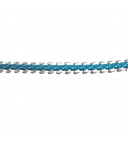 RUBAN TURQUOISE BLANC 0.7CM X 1M