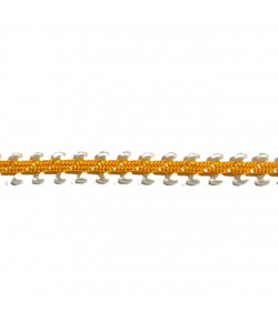 RUBAN ORANGE BLANC 0.7CM X 1M