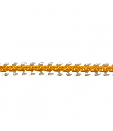 RUBAN ORANGE BLANC 0.7CM X 1M