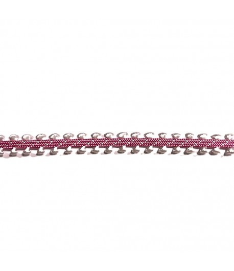 RUBAN ROSE BLANC 0.7CM X 1M