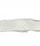 RUBAN DENTELLE POIS BLANC 3CM - 1M