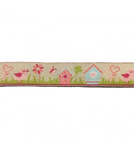 RUBAN PRINTEMPS ROSE 1.6CMX1M